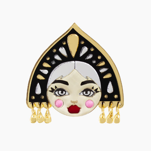 Брошь Девушка в кокошнике
