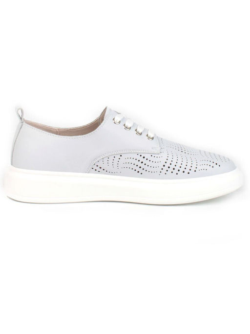 05-HY1-3D GRAY Кроссовки женские (натуральная кожа)