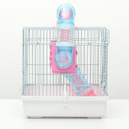 Клетка для грызунов с туннелем, 47 х 30 х 30, см, белая - Пижон фото 2