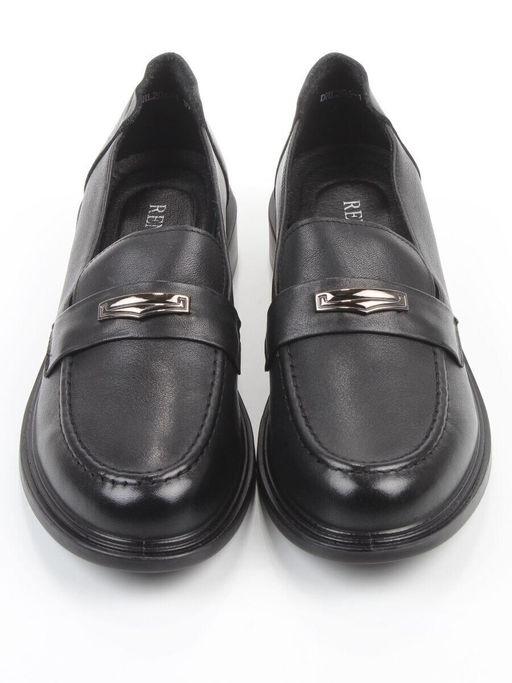 03-DHL206-1 BLACK Лоферы женские (натуральная кожа)