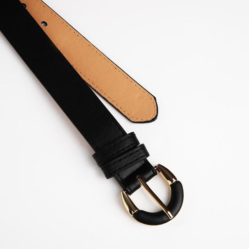 Ремень женский, ширина 3 см, винт, пряжка со вставкой, цвет чёрный - Simaland фото 4