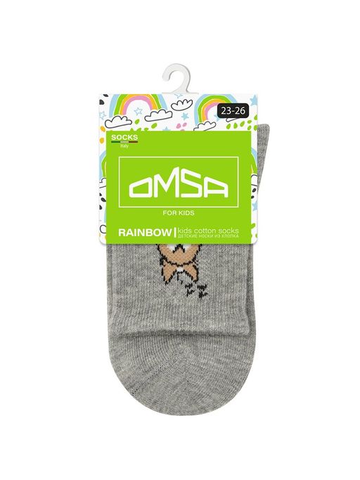 OMSA kids Calzino 21P73 с рис.на резинке (Корги) - grigio melange  фото 2