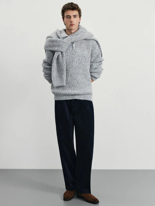 Джемпер с воротником с добавлением шерсти / Zarina