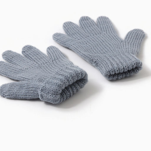 Цена за 2 шт. Перчатки для девочки, серые, размер 16