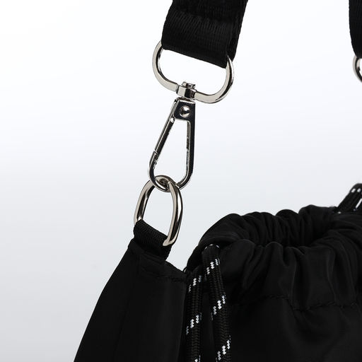 Сумка женская 20*7*18 отд на клапане, регул. ремень, черный - Simaland фото 5