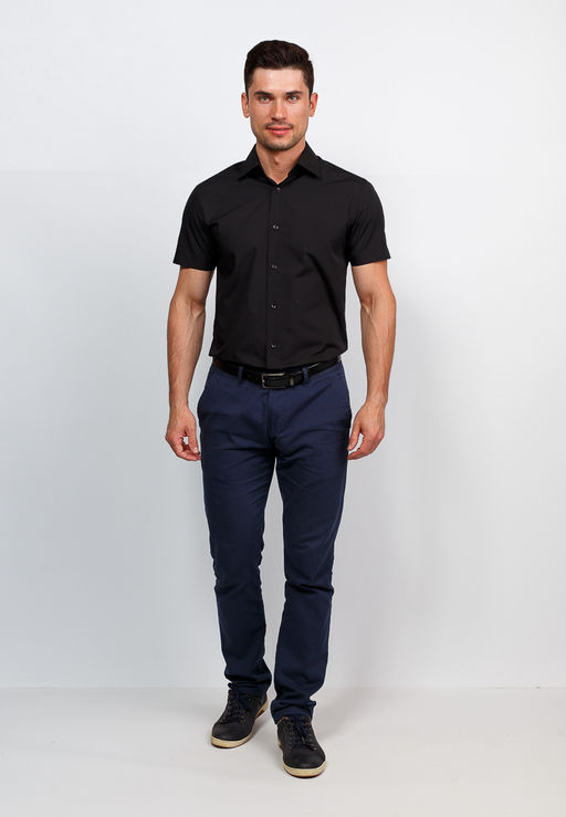 Сорочка мужская короткий рукав GREG 340/309/BLK/ZV  фото 4