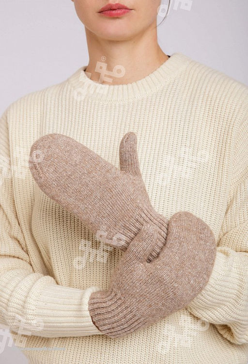 Варежки взрослые из 100% монгольской шерсти - Тод оймс ххк фото 5