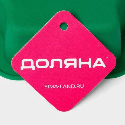 Форма для выпечки новогодняя Доляна Ёлочка с гирляндой, силикон, 27?25 см, зелёная фото 5