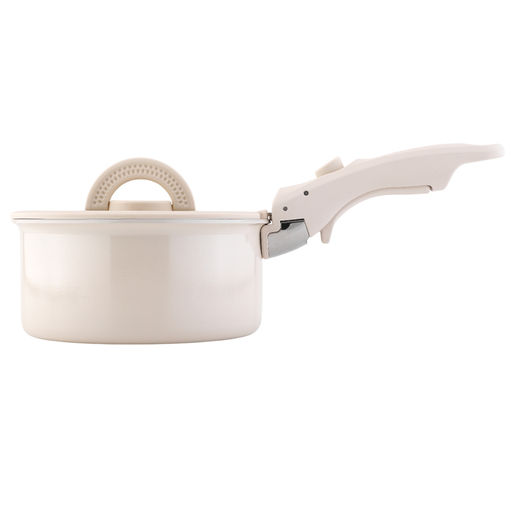 Набор посуды для приготовления со съемной ручкой smart ceramic, 7 предметов, цвета топленого молокатермо