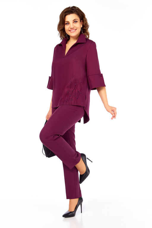 Костюм Olga Style С987 бургунди  фото 8