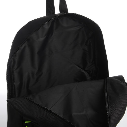 Рюкзак текстильный со шнуровкой WAKE UP, 38х29х11 см, черный - Nazamok фото 11