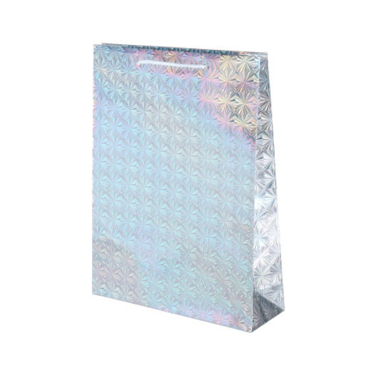 Цена за 12 шт. Пакет подарочный 26х34х8 голография / GW-113 /уп 12/720/плотность бумаги 128г/м2 - Галеонтрейд фото 6
