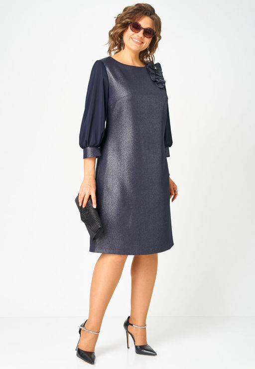 Платье EVA GRANT 7310D синий баклажан