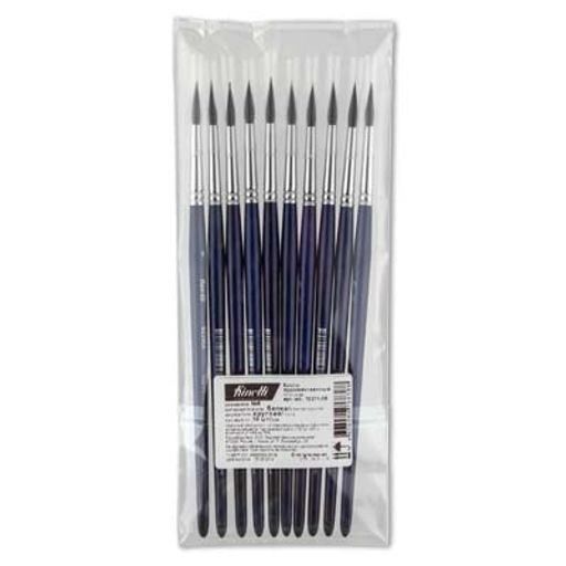 Кисть белка VISTA-ARTISTA Gallery 10211-06 круглая 10 шт короткая ручка №06 фото 3