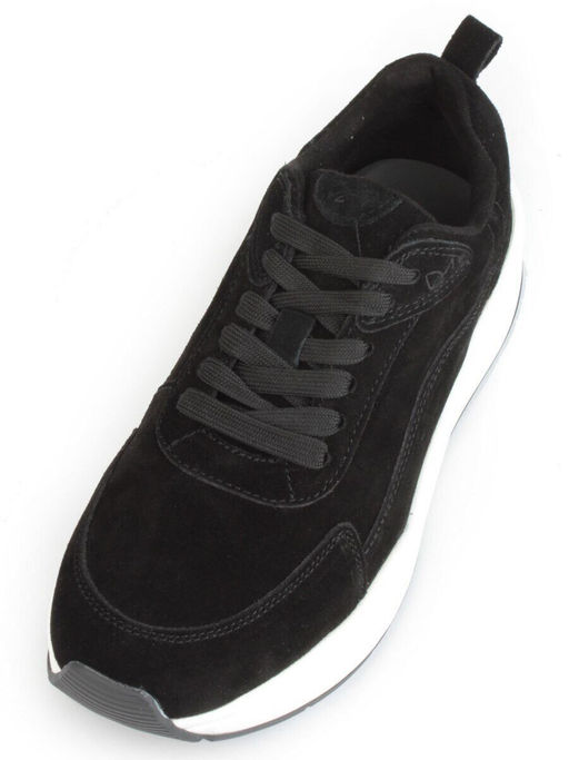 05-A504-1 BLACK Кроссовки женские (натуральная замша)