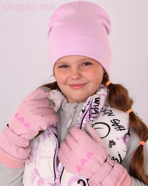 051-TCH Перчатки для девочки (6-8 лет)