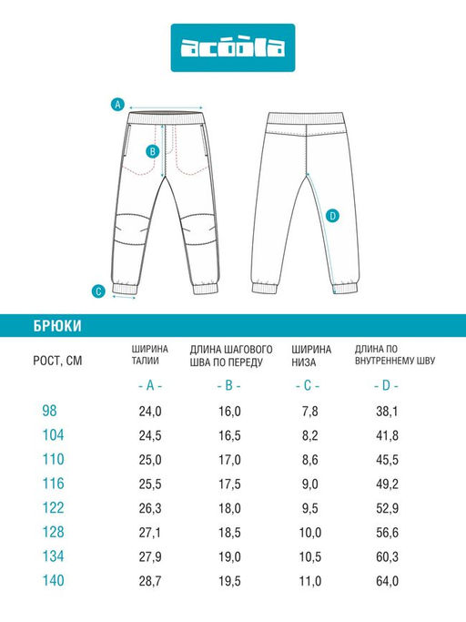 ACOOLA / Брюки (утепленные) детские Parker черный  фото 7