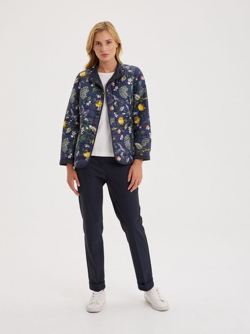 Куртка женская двухсторонняя LS-303219-DN, 
темно-синий/принт лимоны - Steinberg фото 4