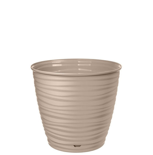 Горшок для цветов Saffron D146мм, 1,5л с поддоном (бежевый)