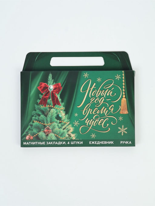 Набор в портфеле: ежедневник А5, магнитные закладки и ручка "Время чудес"