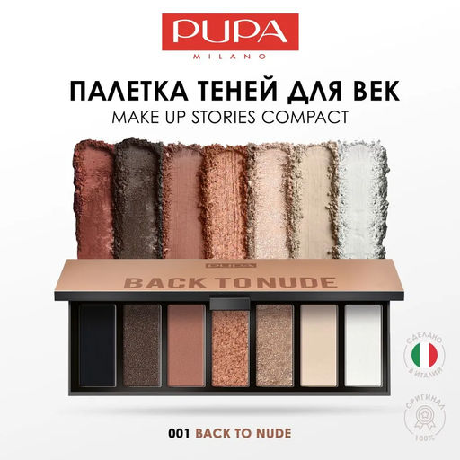 Тени MAKEUP STORIES COMPACT тон 001 Снова нюд