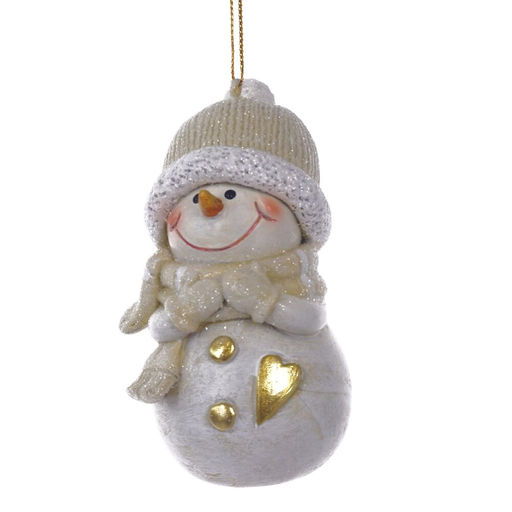 Фигурка декоративная подвесная "Снеговик", L5 W4,5 H8,5 см, 2в.