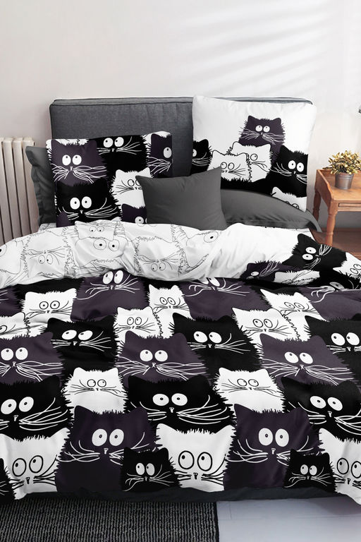 КПБ PAVLine Коты Компания вид 1 бязь 1,5 спл