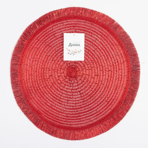 Набор салфеток 2 шт.Доляна "Блеск",цв.красный, d 38 см