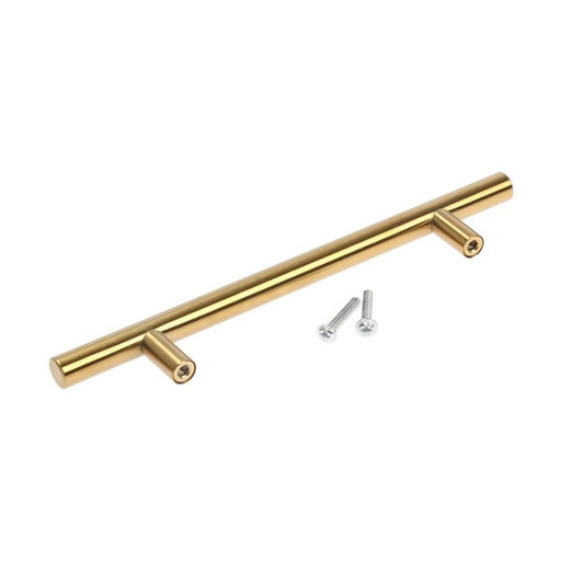 Цена за 2 шт. Ручка-рейлинг CAPPIO FRIDA, нержавеющая сталь, d=12 мм, м/о 128 мм, цвет золото