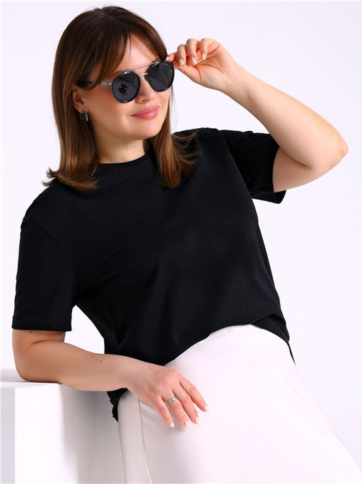 Футболка женская Апрель хлопок черный фото 4