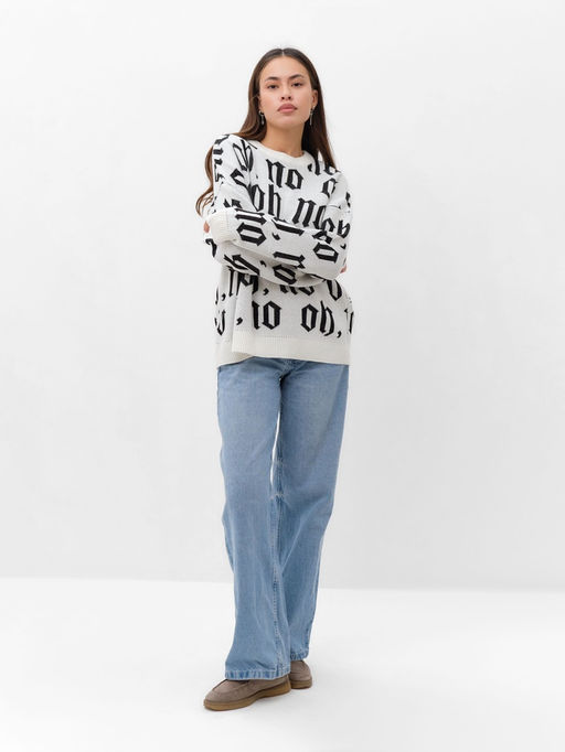 Джемпер женский MIST Knitwear, размер 44-46, белый