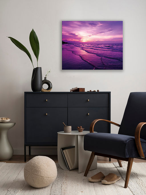 ФРЕЯ PCF-27 Картина на холсте с подрамником 50 х 40 см Лиловый закат  фото 3