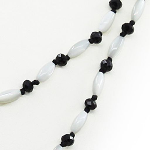 Бусы перламутр белый Астра, зерно 4х8мм, длинные 120см - Agat77 фото 2