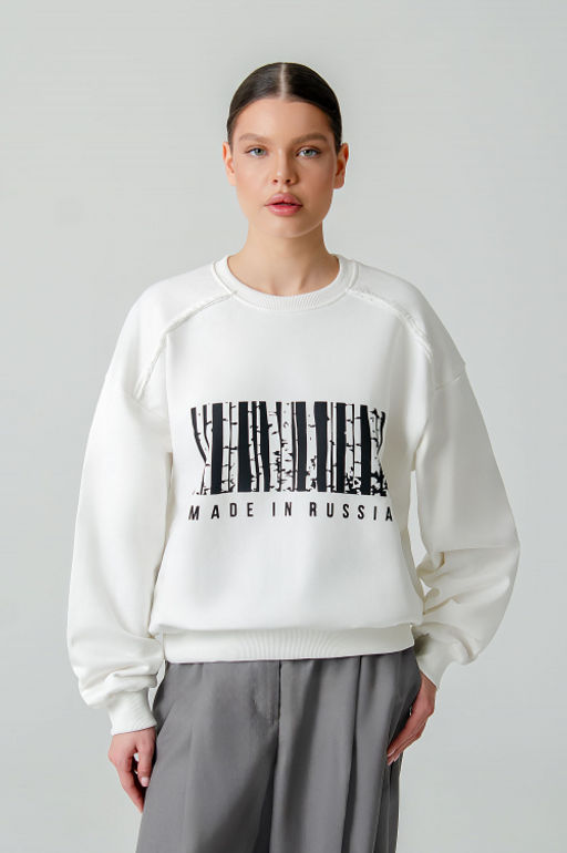 Арт. 151-35 Свитшот женский 44-50 (4 шт) Цвет:молочный - Калинка фото 19