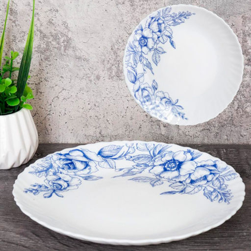 Тарелка 190 мм Цветы кобальт арт. LHP-75 (7367), 740212