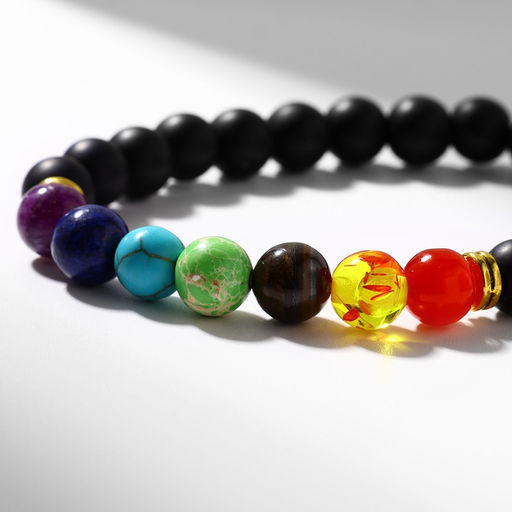 Браслет чакровый «Планеты», цветной, d=7, цветной