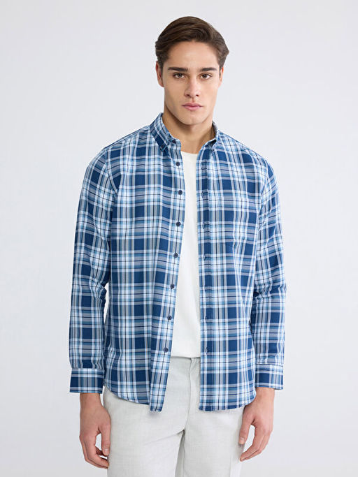 Regular Fit Uzun Kollu Ekose Arm?rl? Erkek G?mlek