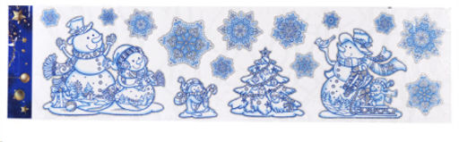 Наклейка новогодняя 58х15 Снеговики у елки / 610-262 /уп 12/600/694985 - Галеонтрейд фото 2