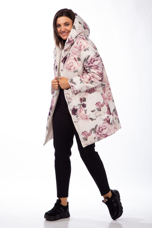 Куртка Diamant 1914-Р беж-какао фото 64