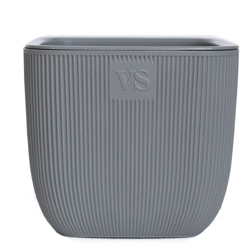 Горшок для цветов с дренажной системой Фабио VipSet 1,95 л серый (AMF-1,95-03) - Крассула фото 3