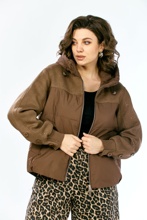 Куртка SHETTI 2212 кэмел  фото 3