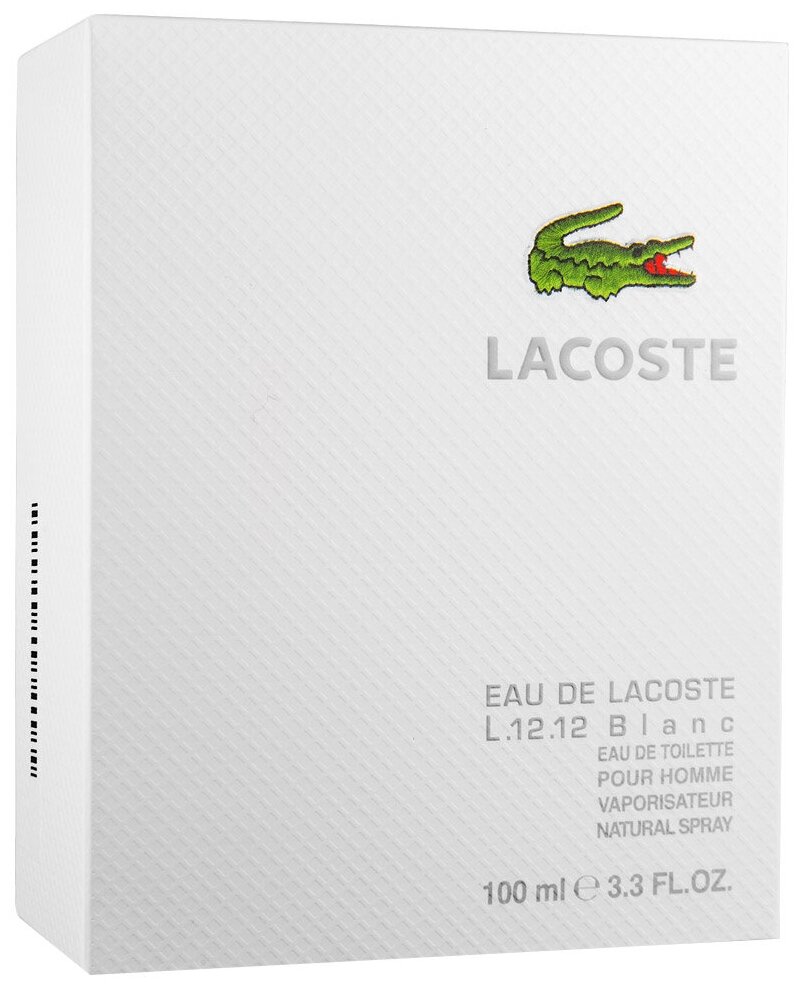 LACOSTE EAU DE LACOSTE (L.12.12 Blanc) EAU FRAICHE m EDT 100 ml M, туалетная вода