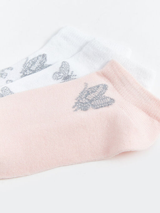 Desenli K?z ?ocuk Patik ?orap 3l? - Waikiki фото 3