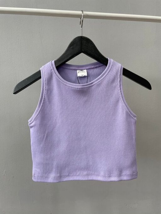 Топ Кашкорсе Хлопок с лайкрой качество пенье, лаванда
