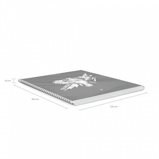 Цена за 4 шт. Тетрадь общая с пластиковой обложкой на спирали ErichKrause Blossom, Black and White, А5, 80 листов, клетка  фото 10