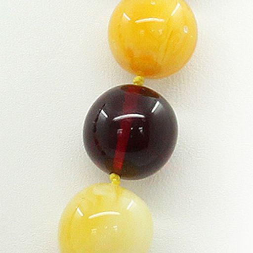 Бусы янтарь mix круглый имитация 14мм, средние 60см *