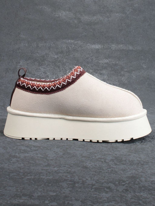 04-X85 BEIGE Угги зимние женские (натуральная замша, натуральная шерсть)