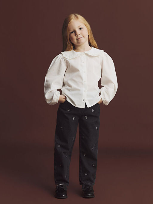 Bebe Yaka Basic K?z ?ocuk G?mlek