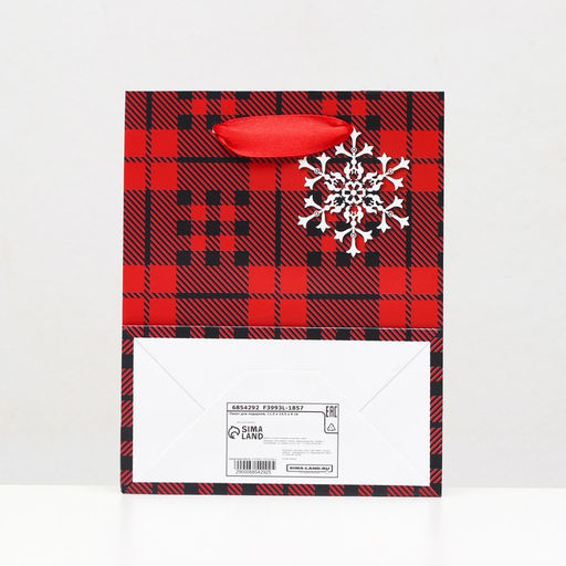 Цена за 12 шт. Пакет ламинированный Красный квардрат 11,5 х 14,5 х 6 см - Simaland фото 4