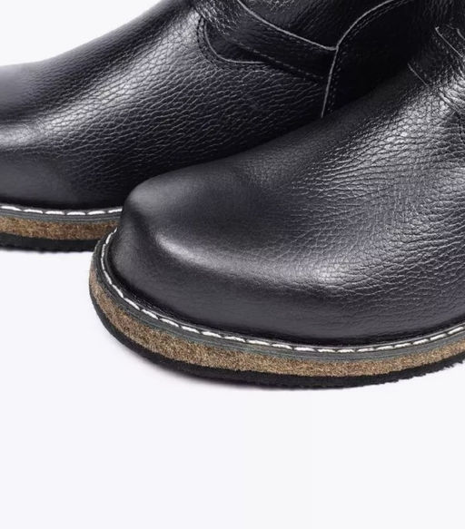 Сапоги Монголки черные с замком, войлочная подошва,